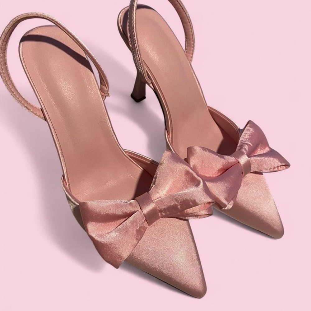 Pink Bow Women's Heels